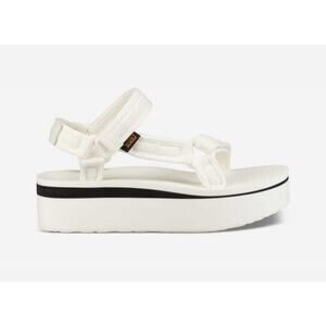 Teva Women's Flatform Universal Platform Mesh Print‎ Bright White Sandal - 9
